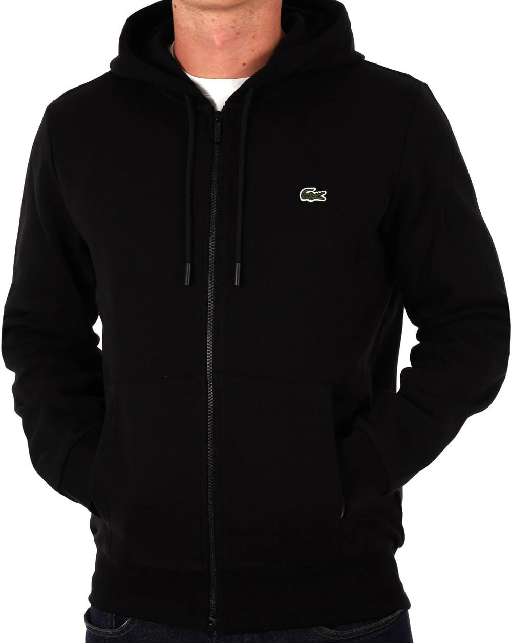 Lacoste Zip Through Hoodie Black - Image 2