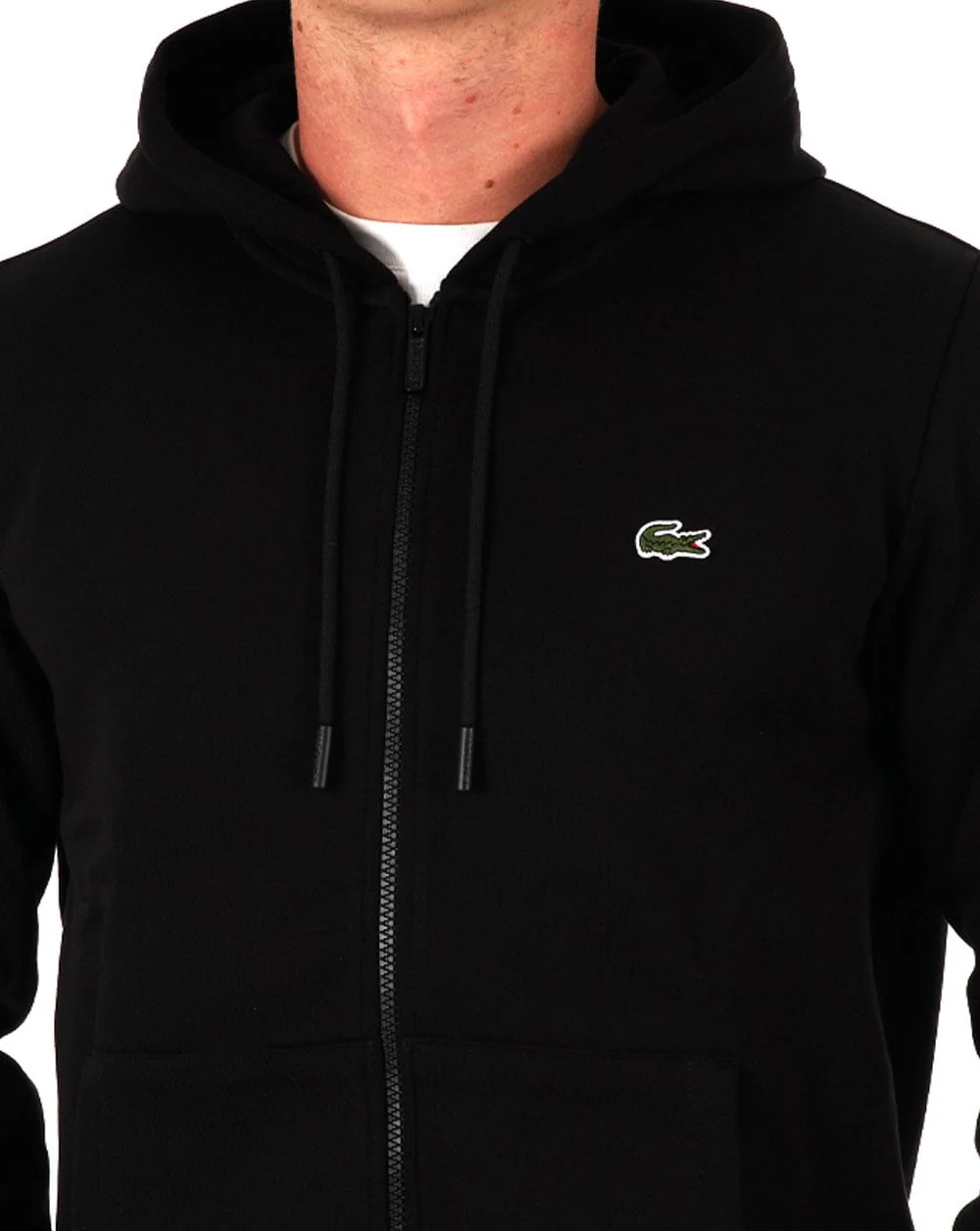 Lacoste Zip Through Hoodie Black - Image 3
