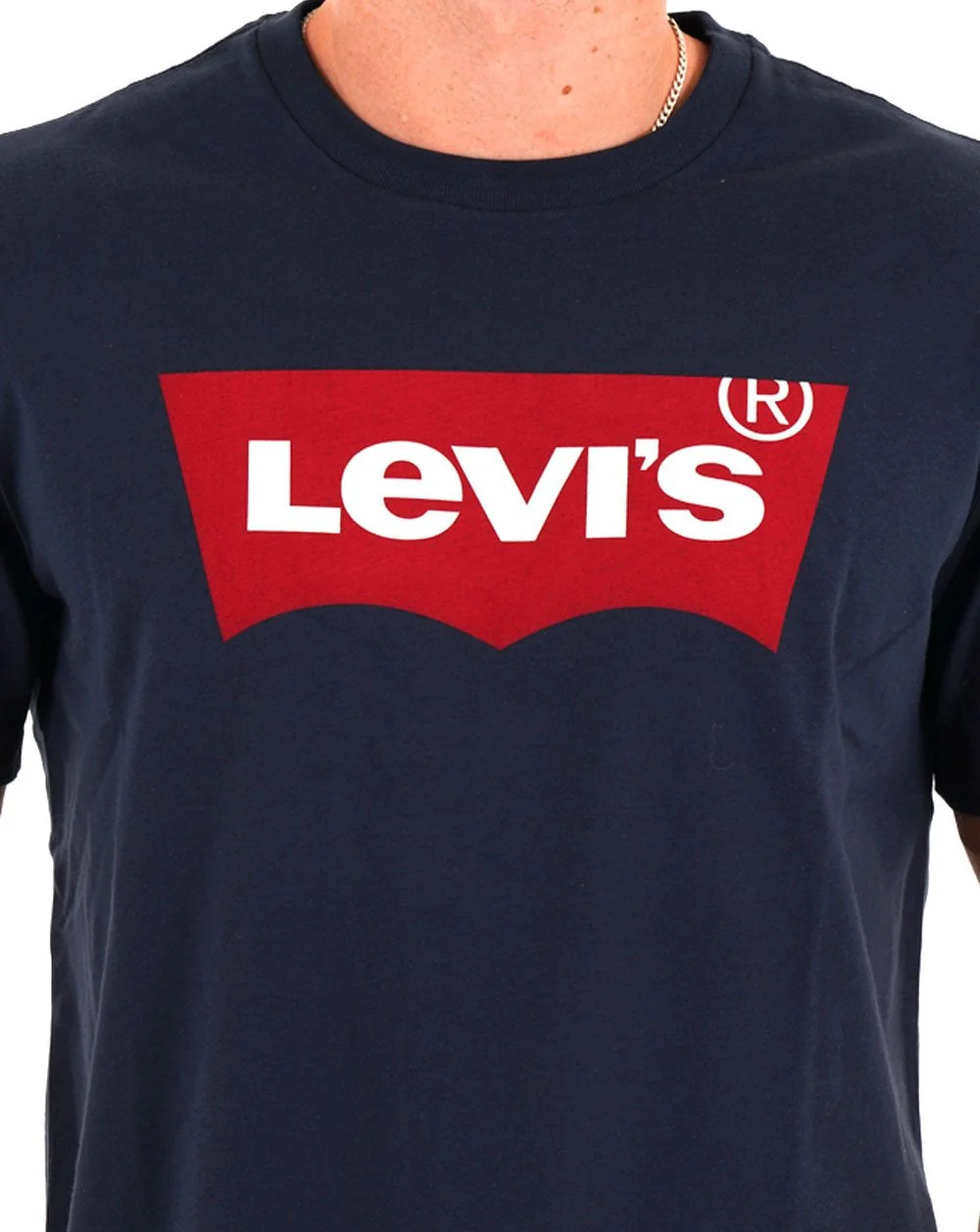 Levis Housemark T Shirt Navy Blue - Image 2