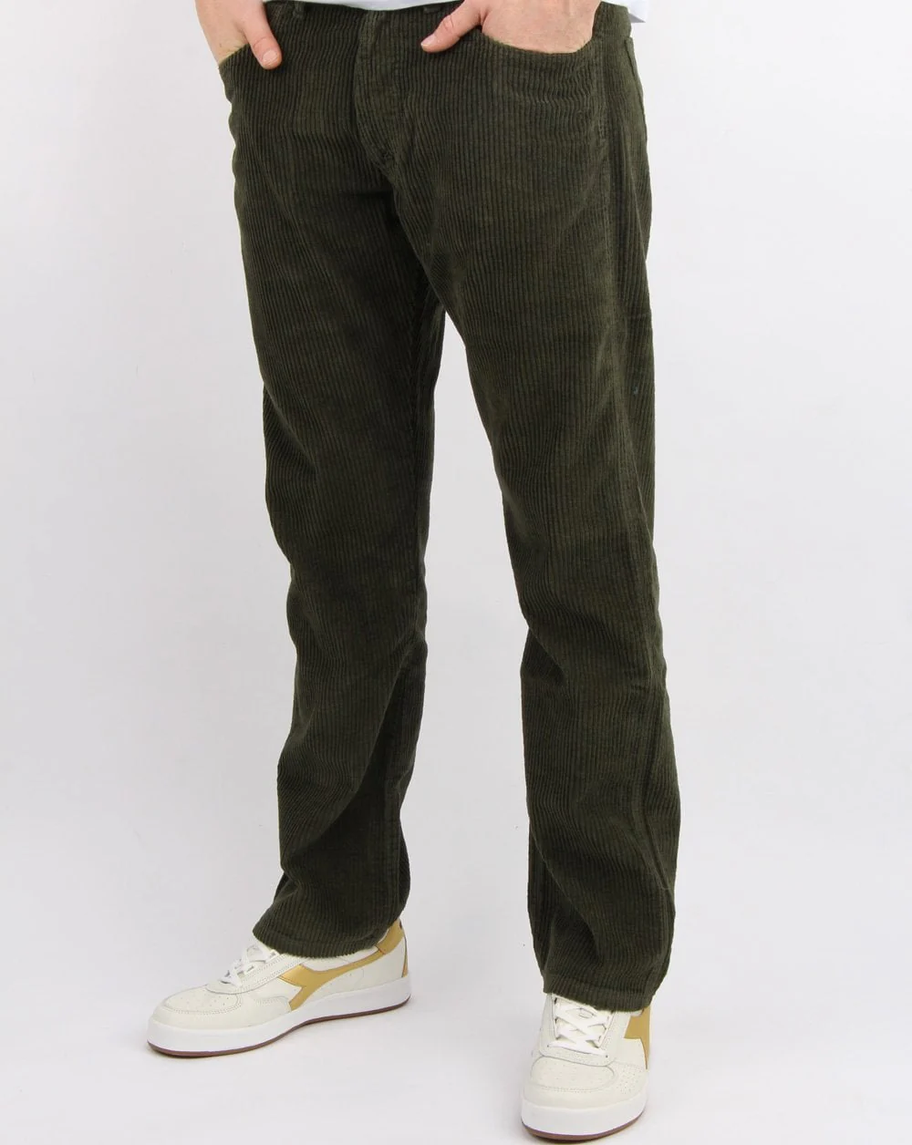 Lois Dallas Classic Straight Jumbo Cords Olive - Image 2