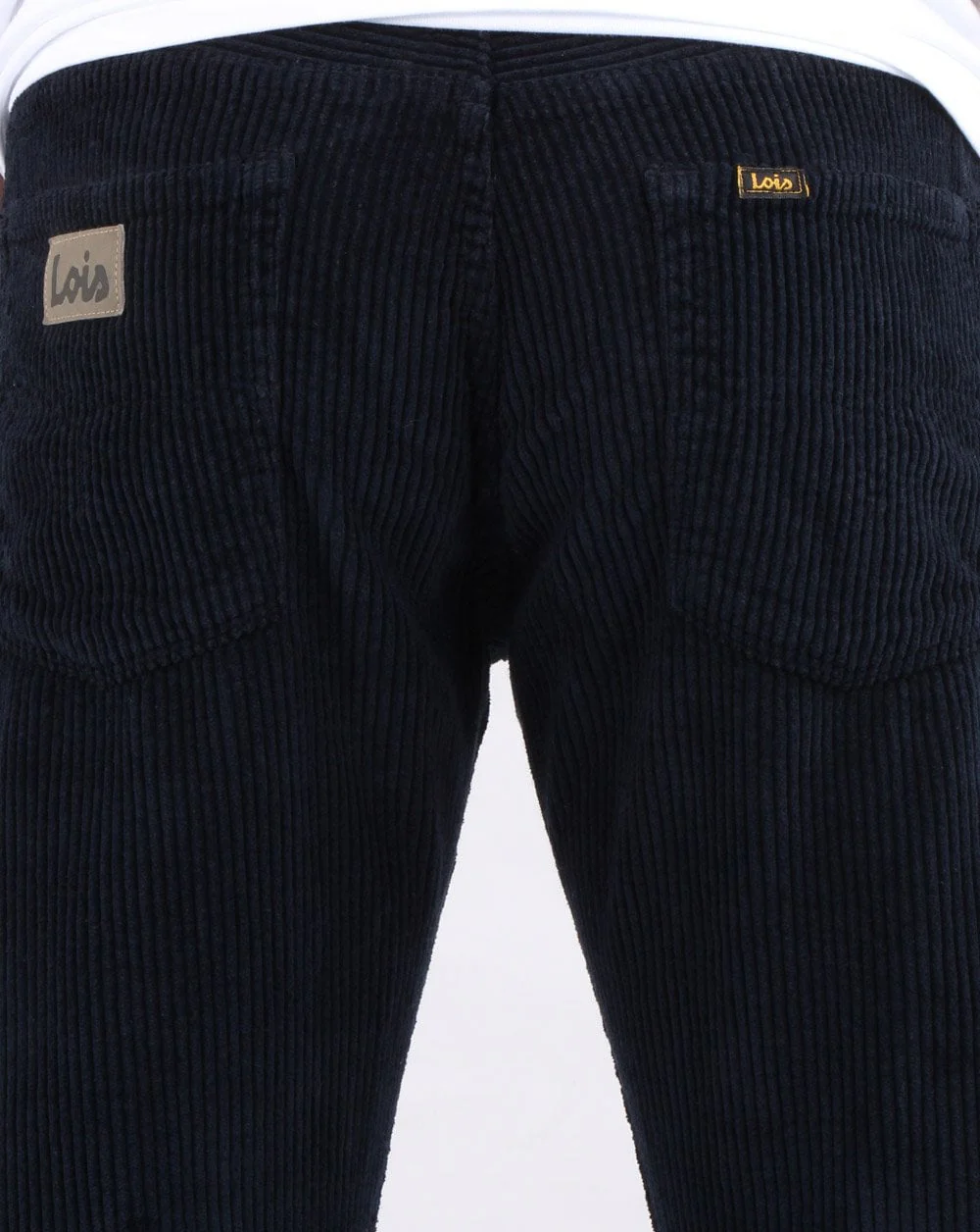 Lois Dallas Straight Jumbo Cords Navy - Image 5