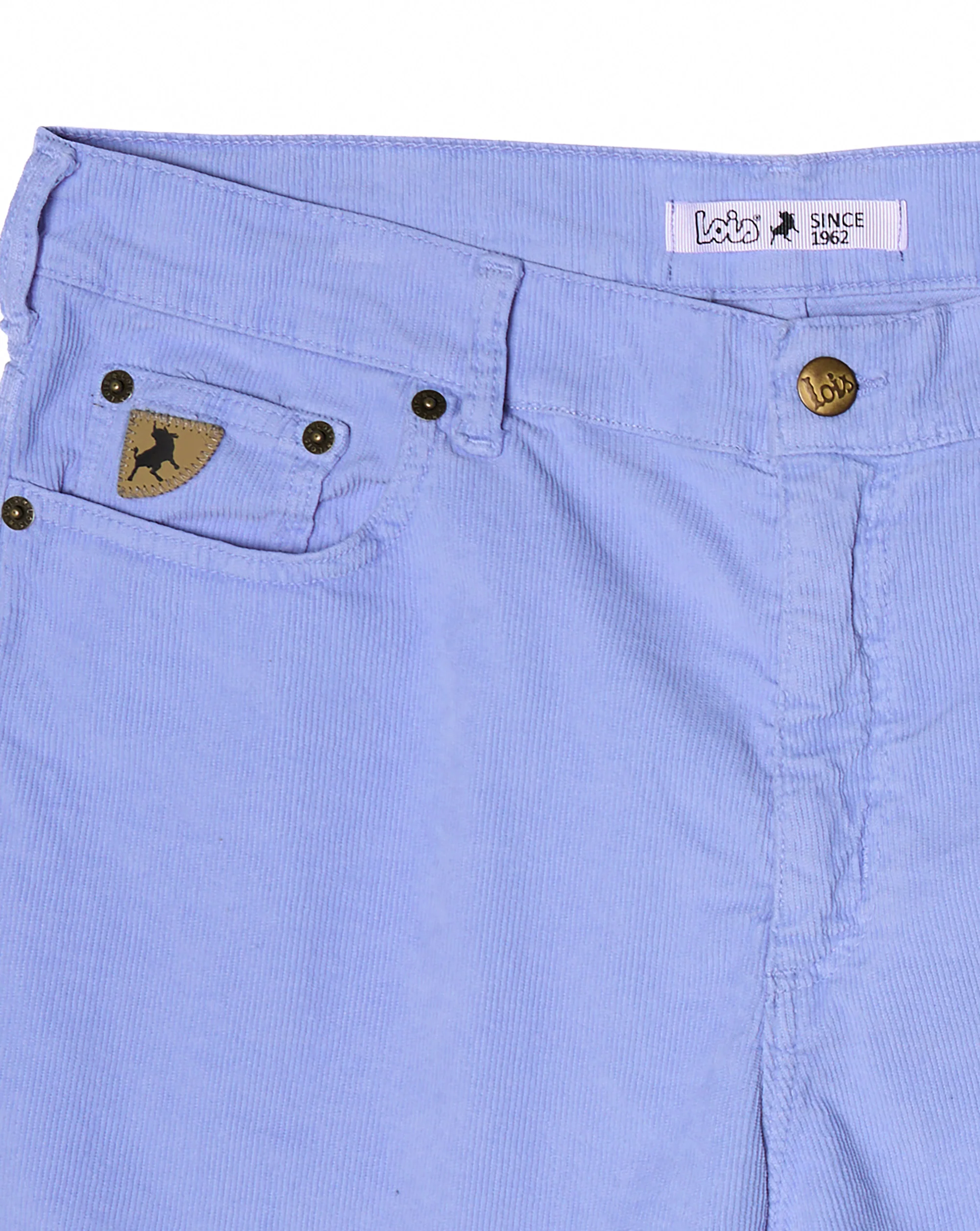 Lois Pepe Needle Cord Shorts Blue Heather - Image 3