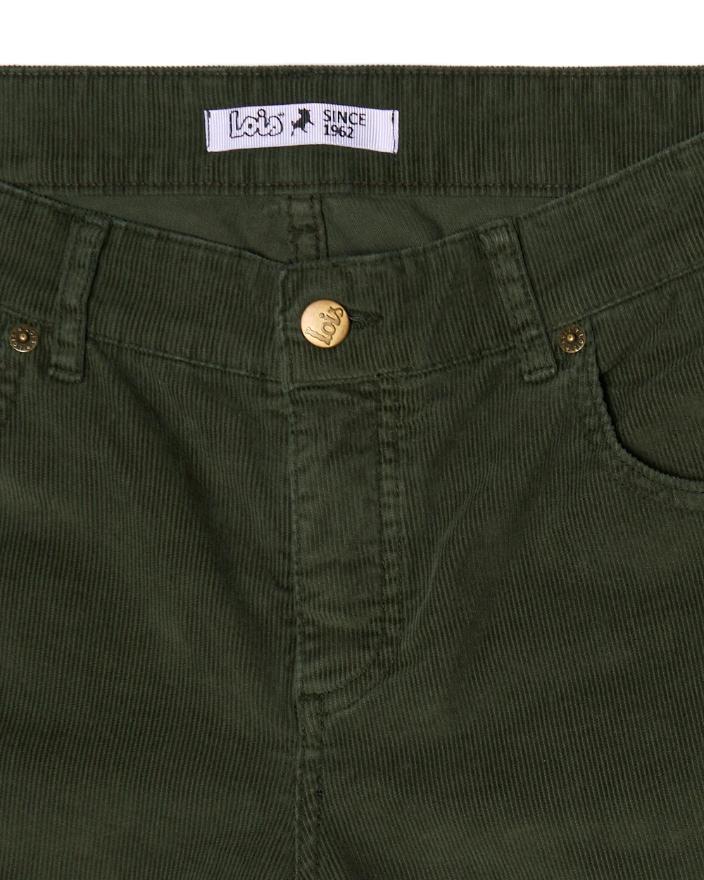 Lois Sierra Needle Cords Olive Green - Image 3