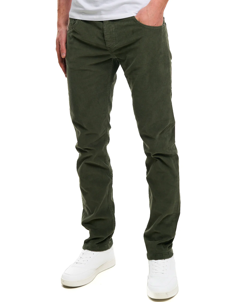 Lois Sierra Needle Cords Olive Green - Image 4