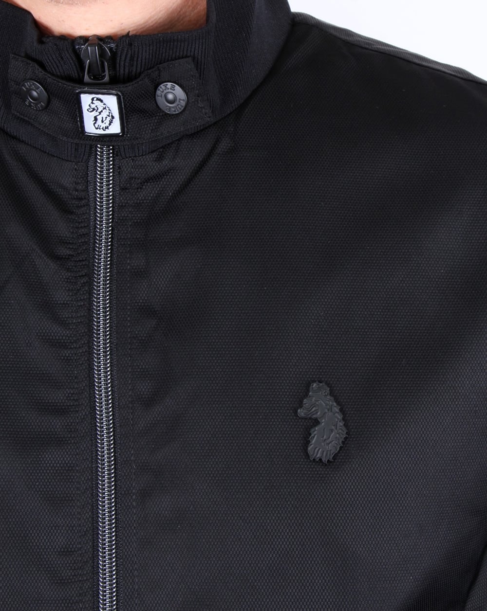 Luke Fluff Nut Funnel Neck Bomber Jacket Black - Image 2