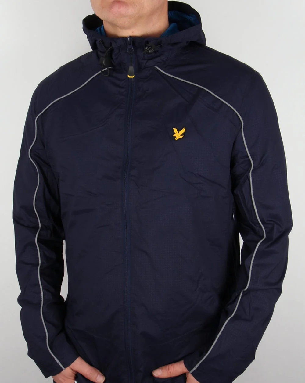 Lyle And Scott Active Stewart Hooded Jacket Navy - Image 4