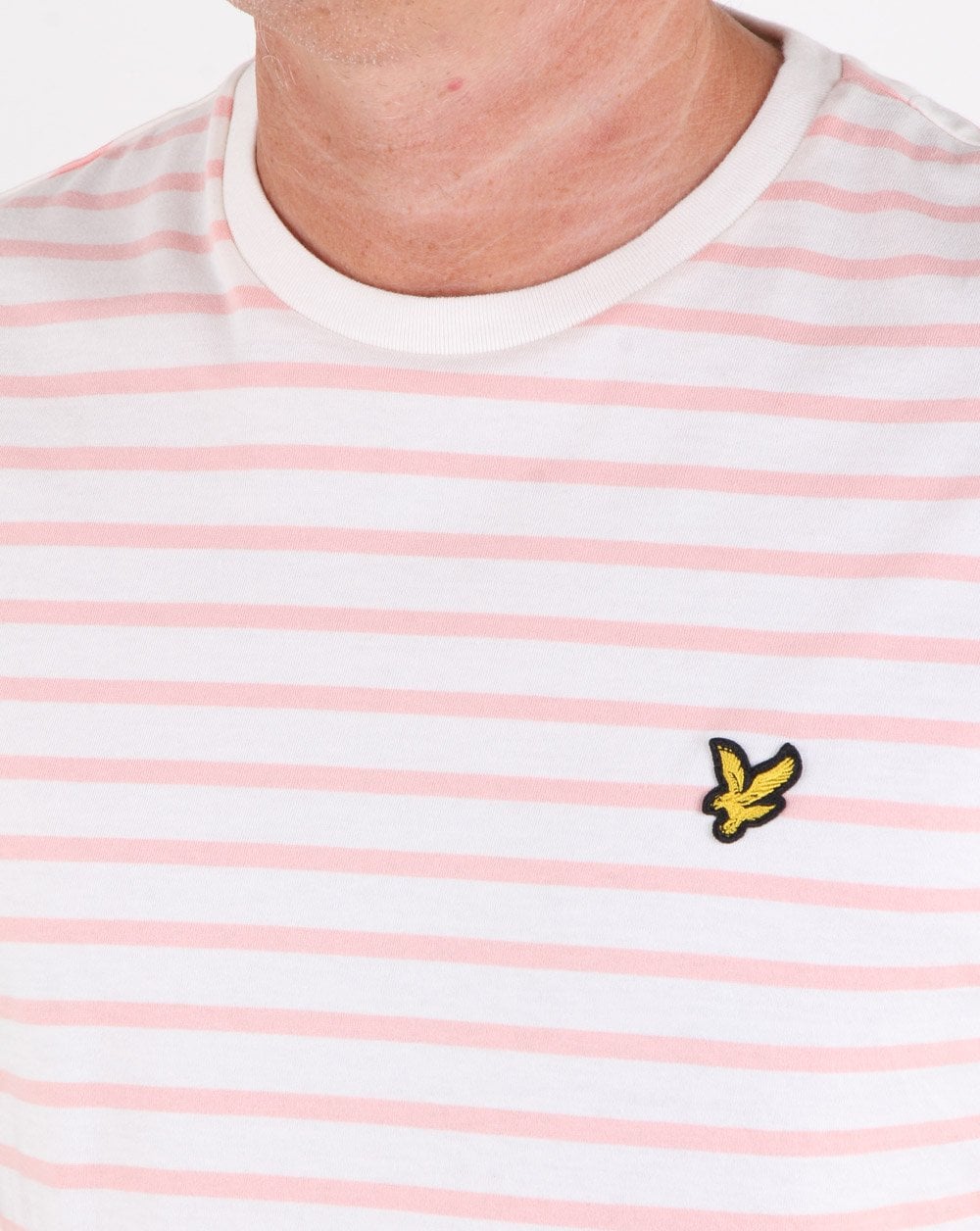 Lyle And Scott Breton Stripe T-shirt White/Pink - Image 2