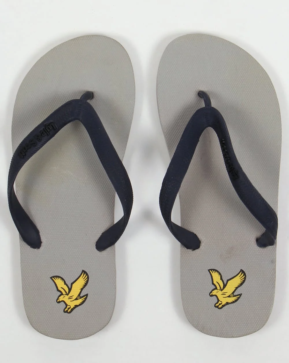 Lyle And Scott Brora Flip Flop Aluminium Grey - Image 3
