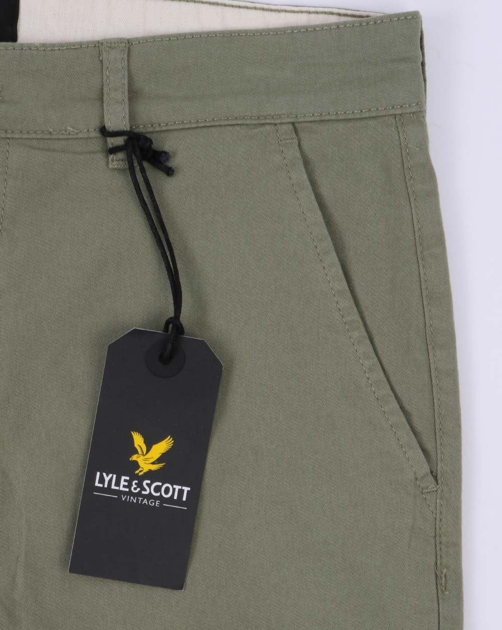 Lyle And Scott Chino Shorts Moss Green - Image 2