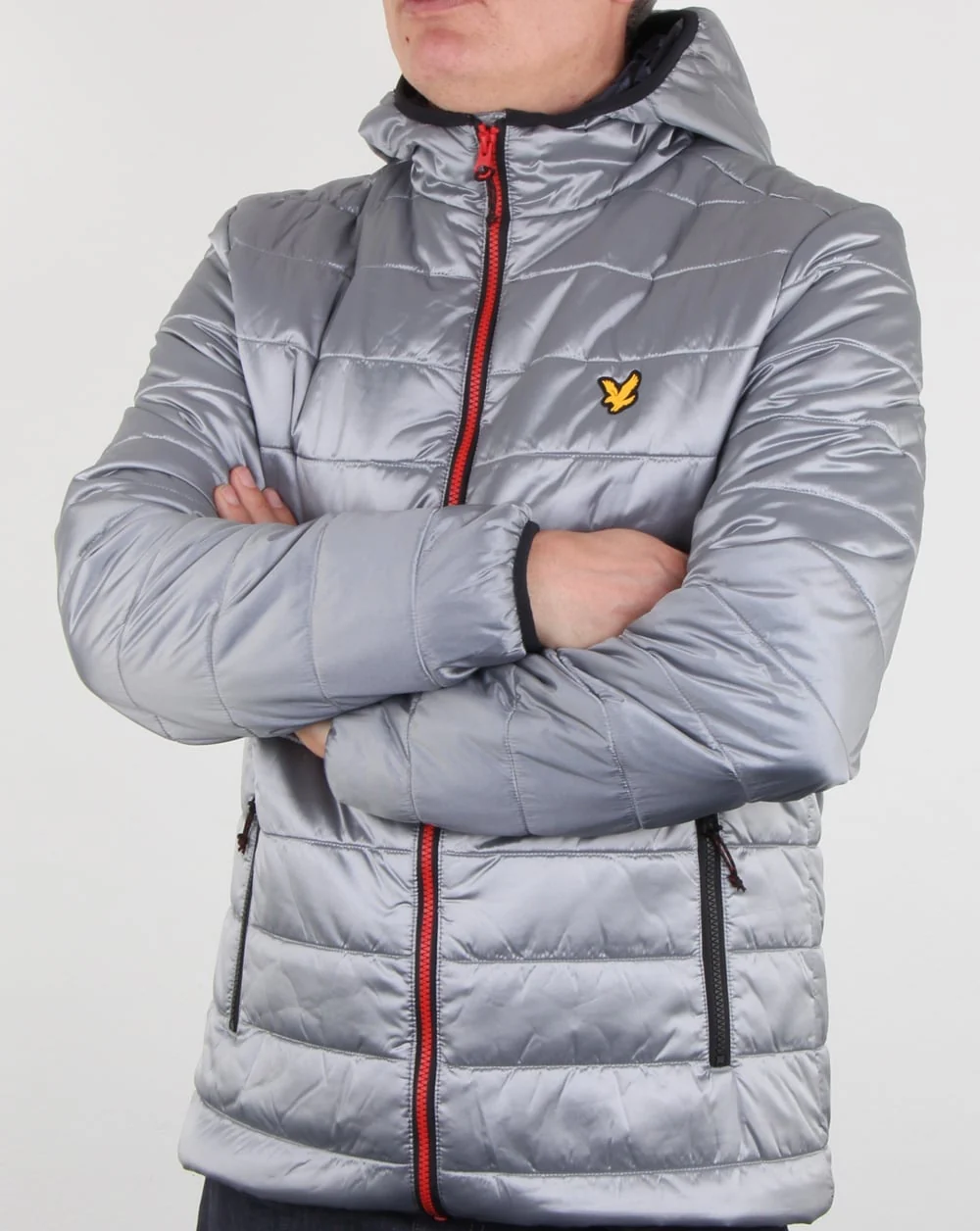 Lyle And Scott Cooke Insulated Foil Jacket Silver - Image 3