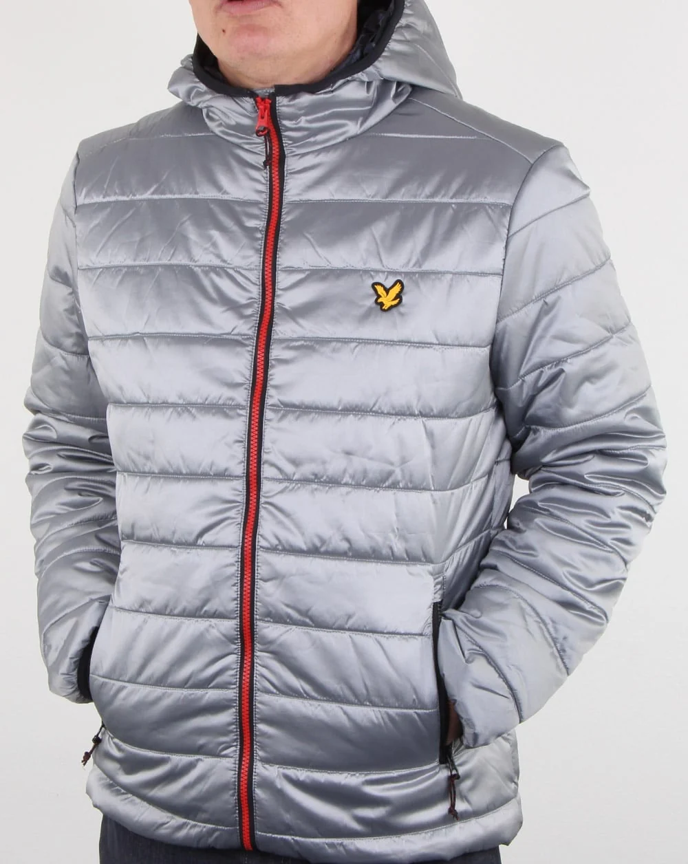 Lyle And Scott Cooke Insulated Foil Jacket Silver - Image 4