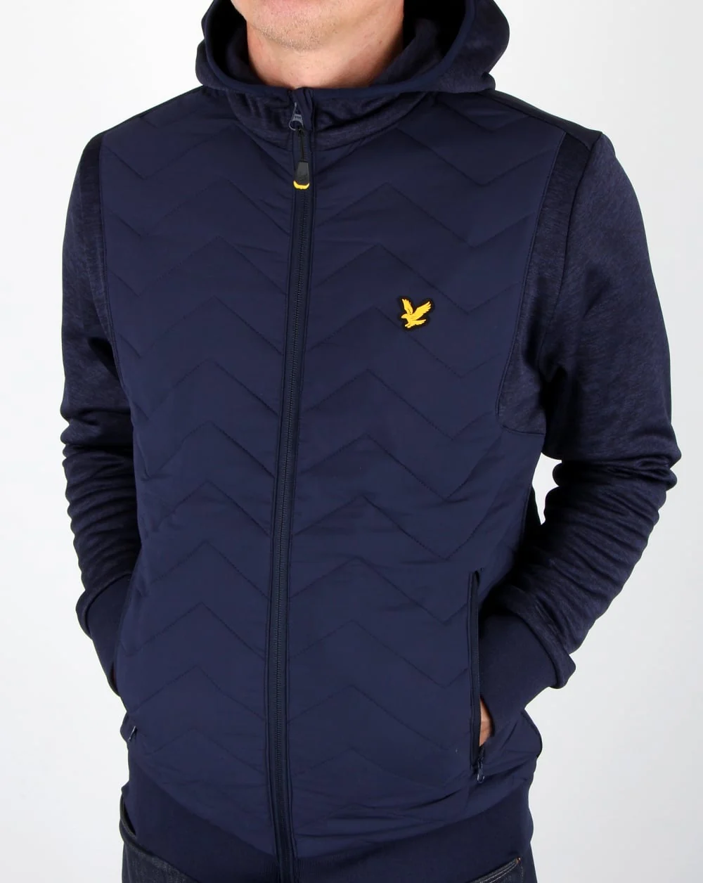 Lyle And Scott Detail Hooded Jacket Navy - Image 3