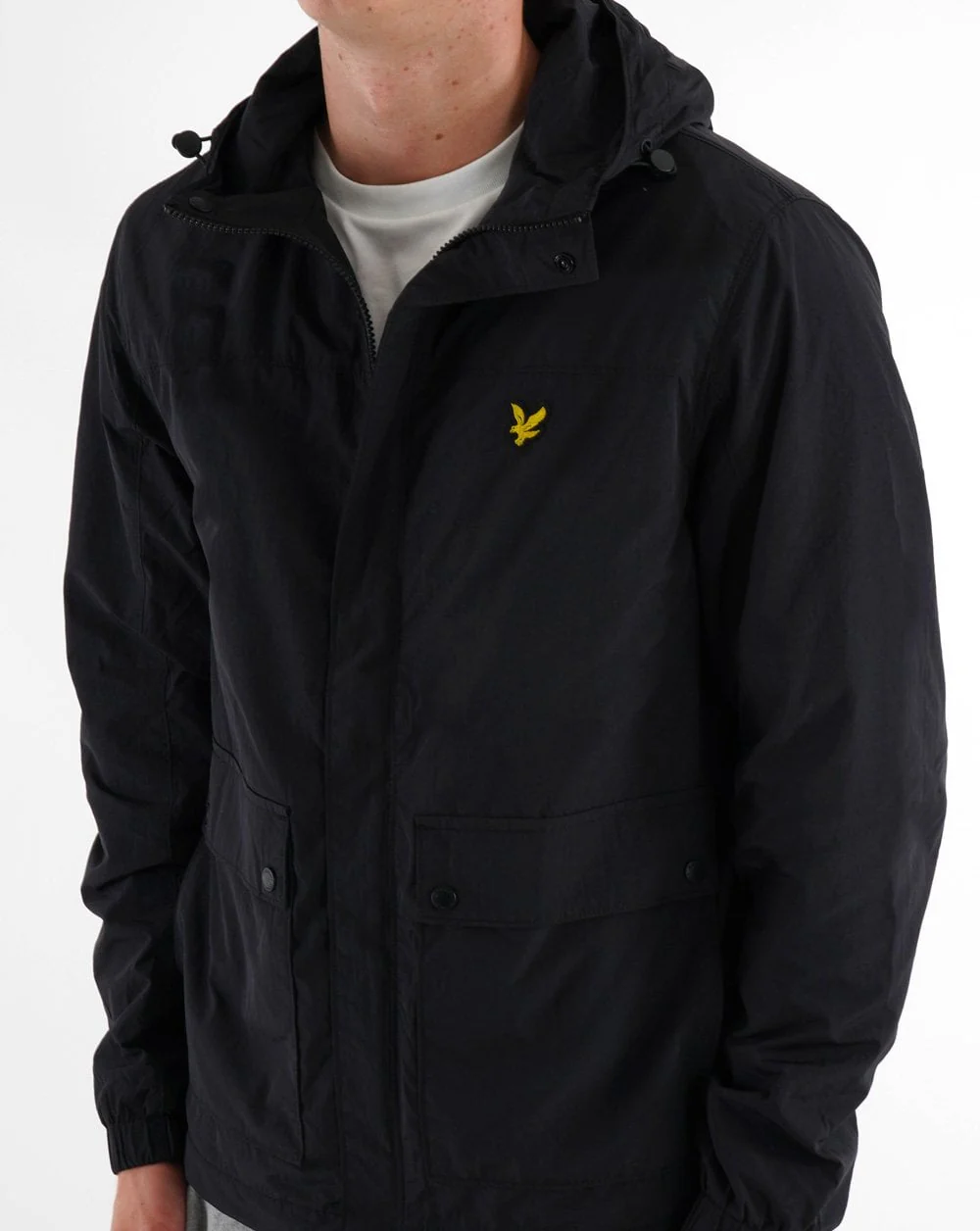 Lyle And Scott Hooded Pocket Jacket Jet Black - Image 3
