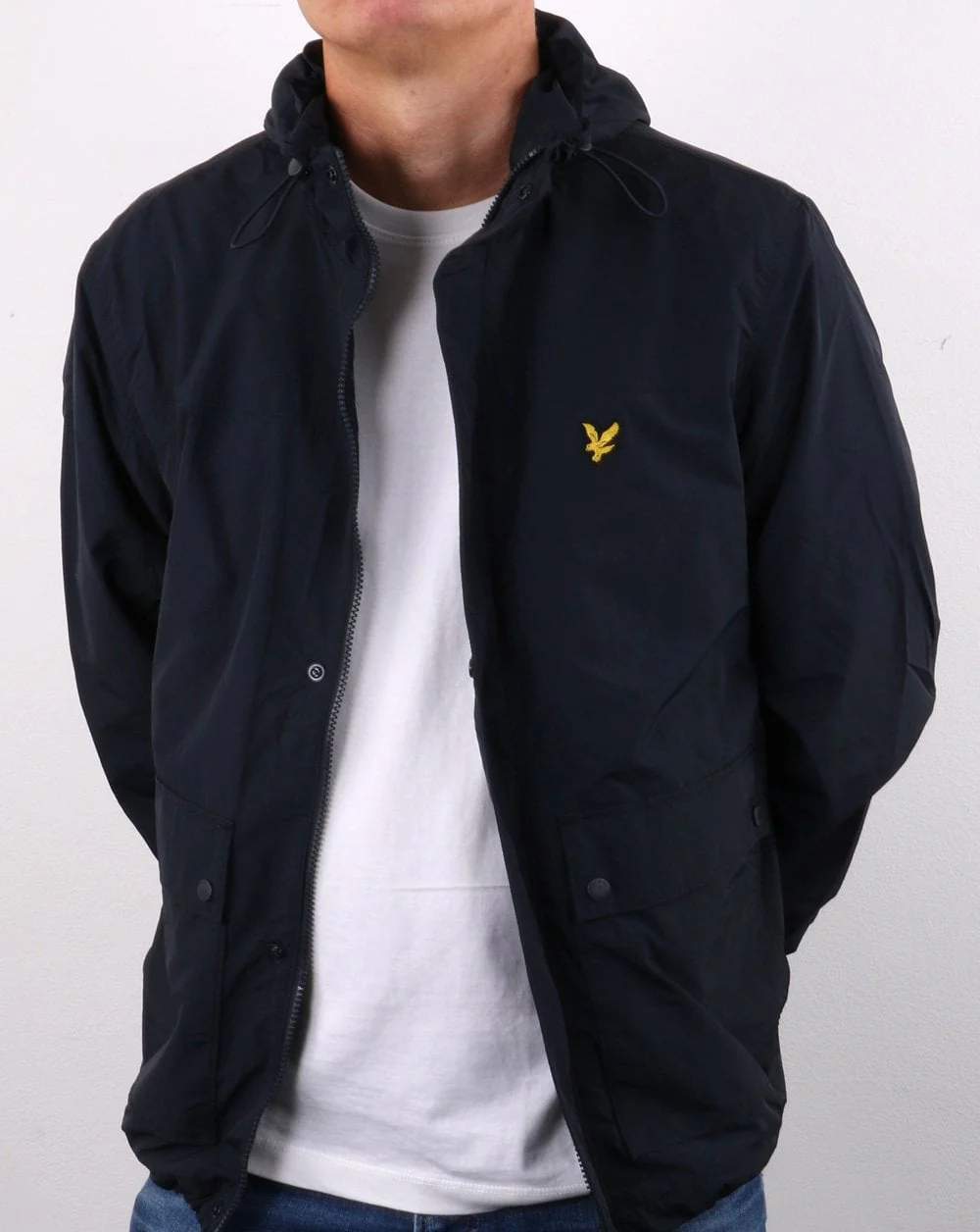 Lyle And Scott Hooded Pocket Jacket Navy - Image 3