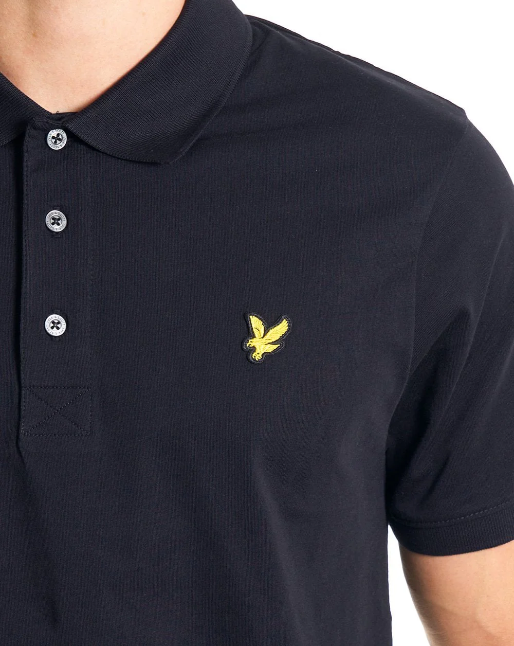 Lyle & Scott Jersey Polo Shirt Dark Navy - Image 3