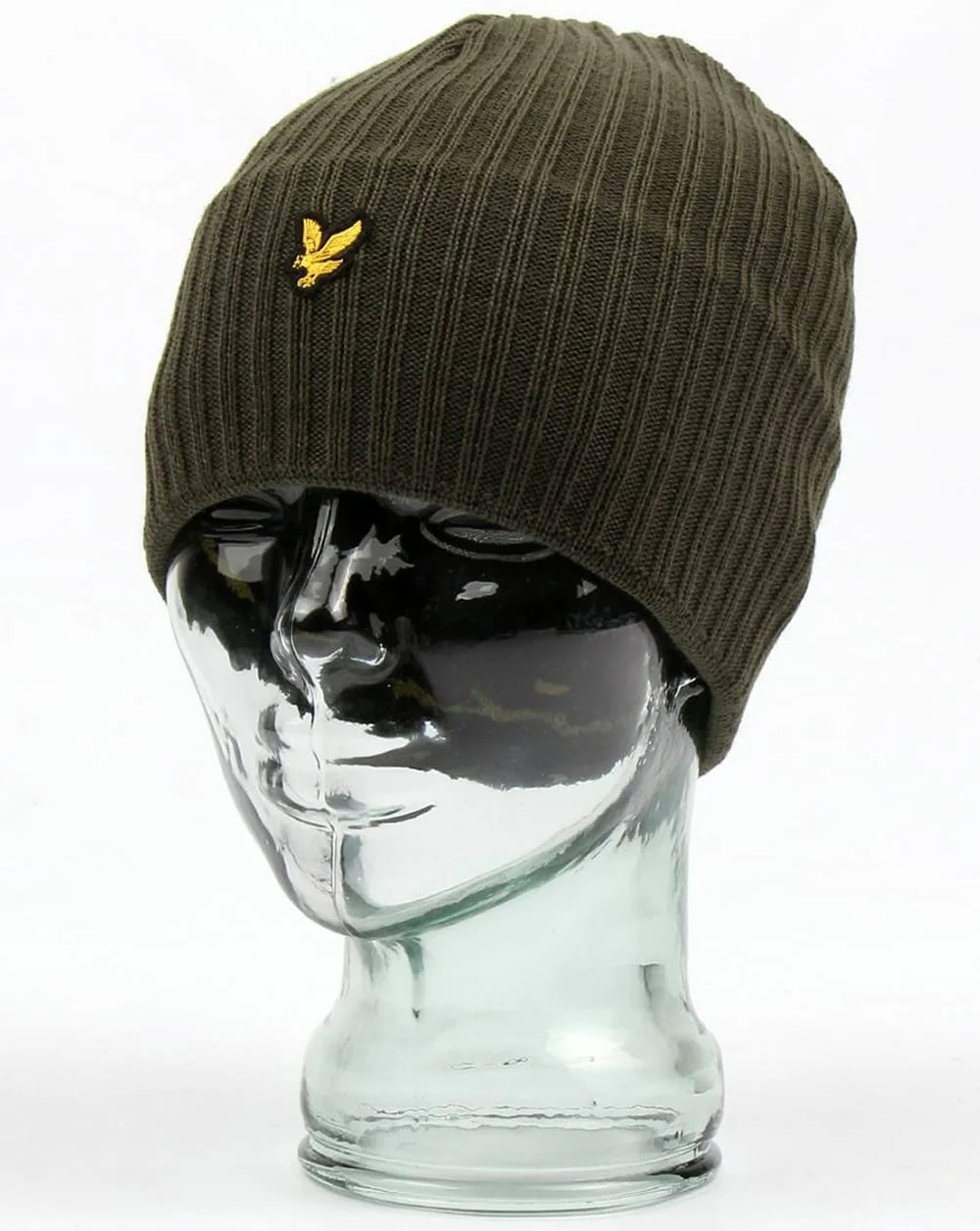 Lyle And Scott Knitted Rib Beanie Olive