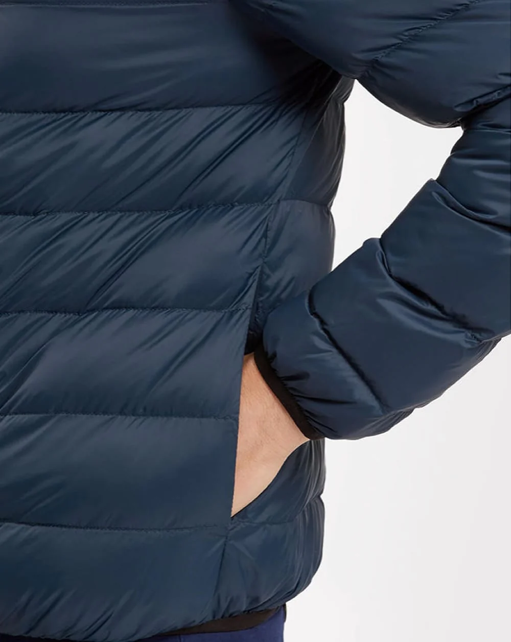 Lyle And Scott Lightweight Puffer Jacket Navy - Image 3