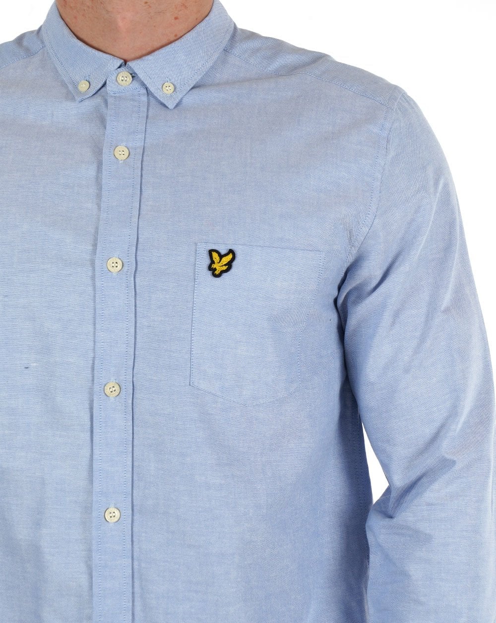 Lyle And Scott Long Sleeve Shirt Sky Blue - Image 2
