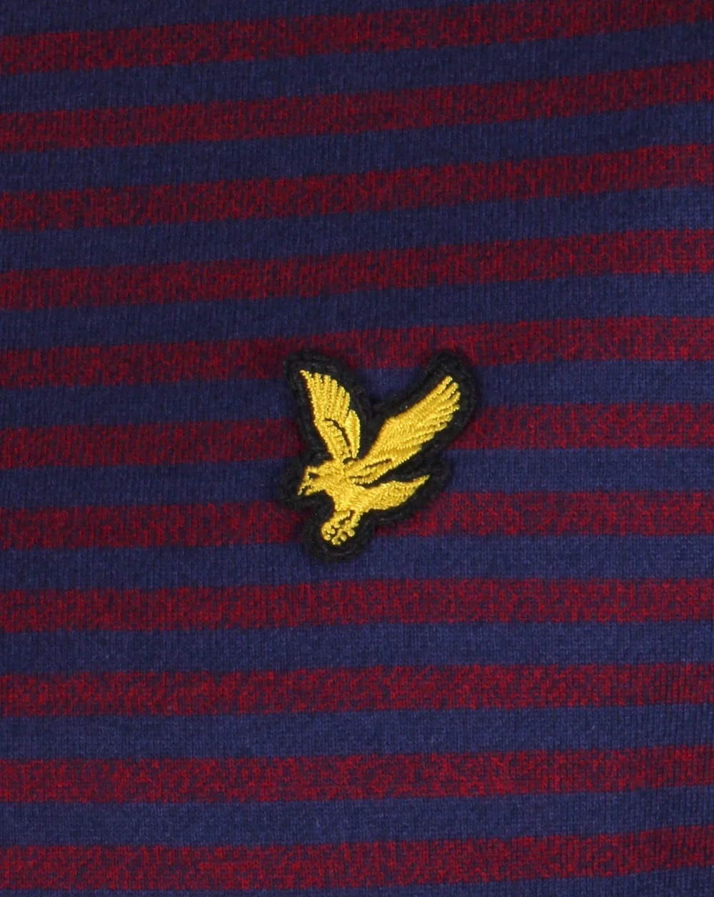 Lyle And Scott Mouline Stripe T Shirt Navy - Image 3