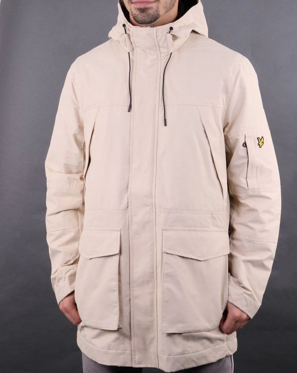 Lyle And Scott Panelled Jacket Cream - Image 2