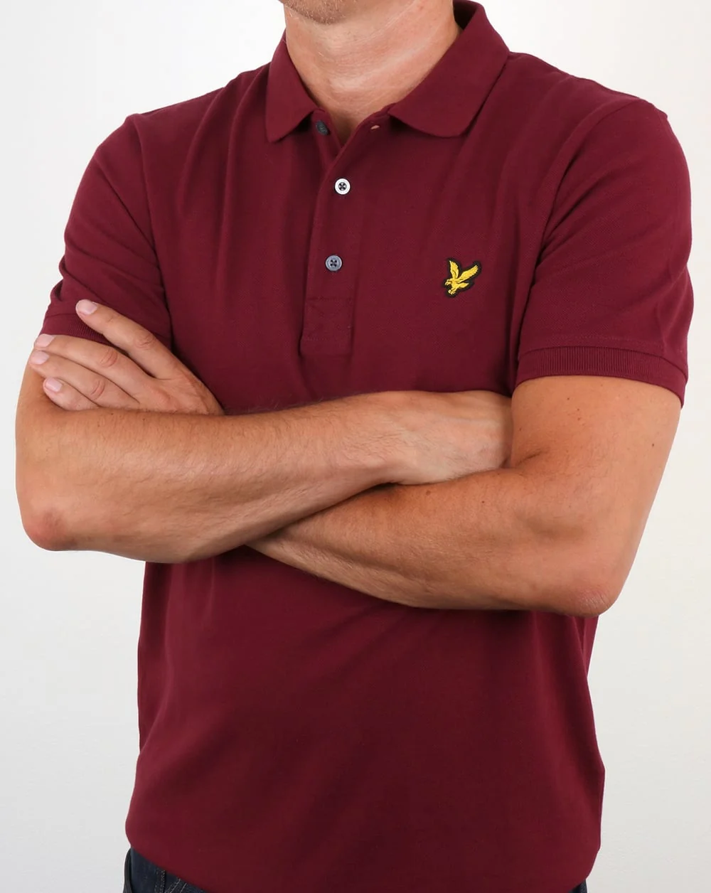 Lyle And Scott Polo Shirt Claret - Image 3