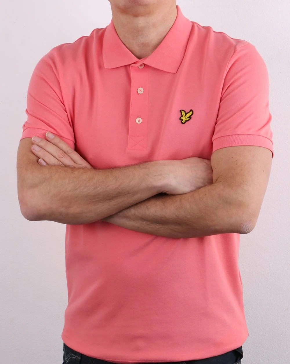 Lyle And Scott Polo Shirt Deep Pink - Image 3