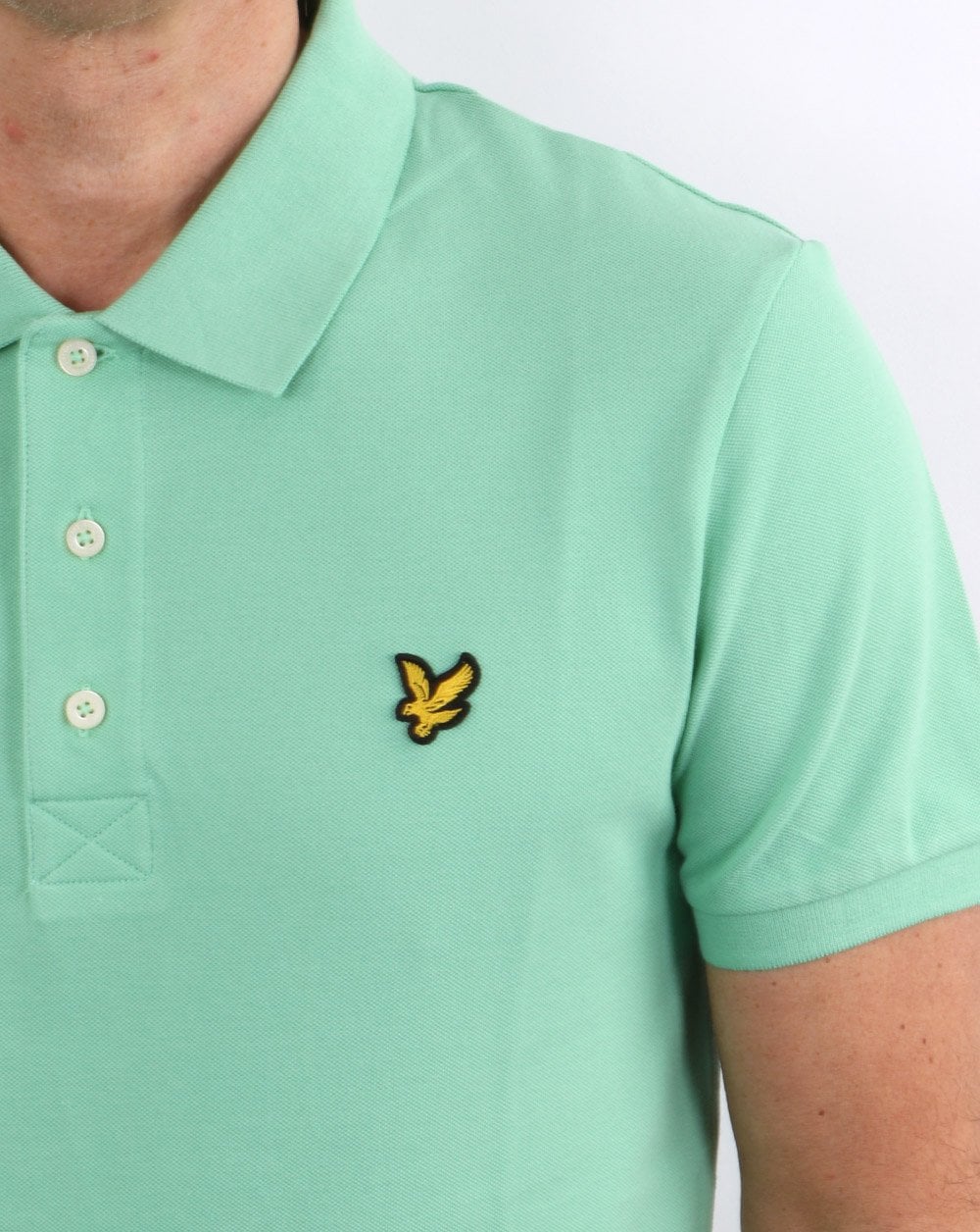 Lyle And Scott Polo Shirt Sea Mint - Image 3