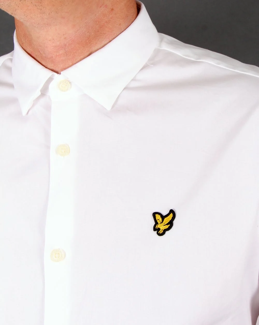 Lyle And Scott Poplin Slim Fit Shirt White - Image 2