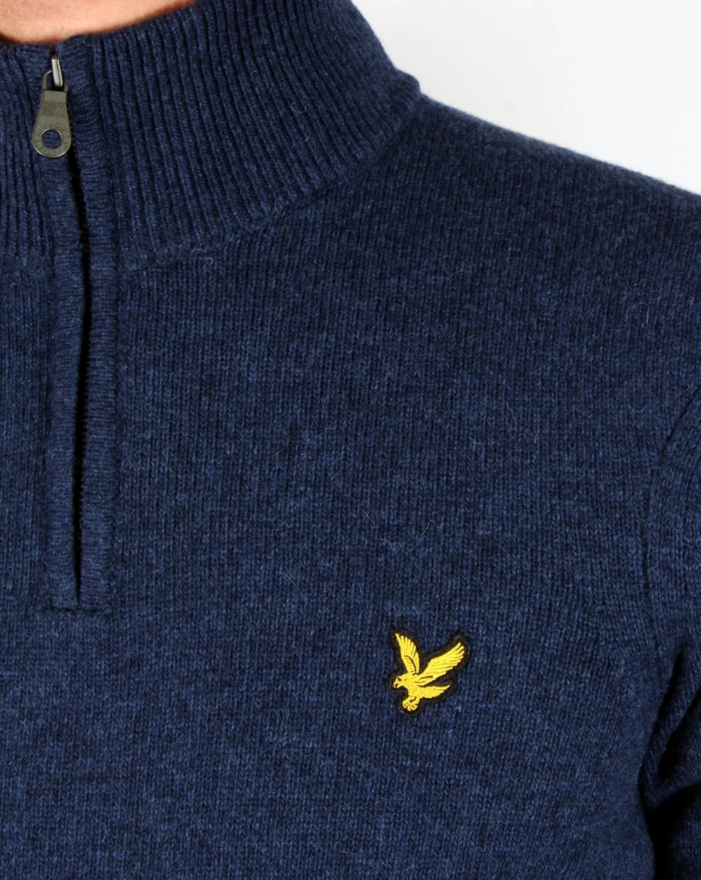 Lyle And Scott Quarter Zip Jumper Navy Marl - Image 2