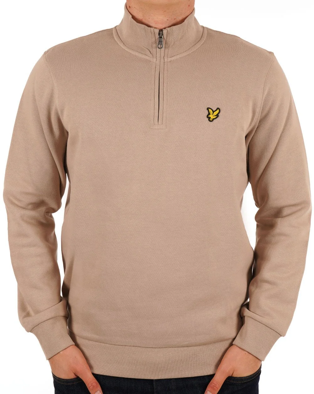 Lyle And Scott Quarter Zip Sweat Cobblestone - Image 2