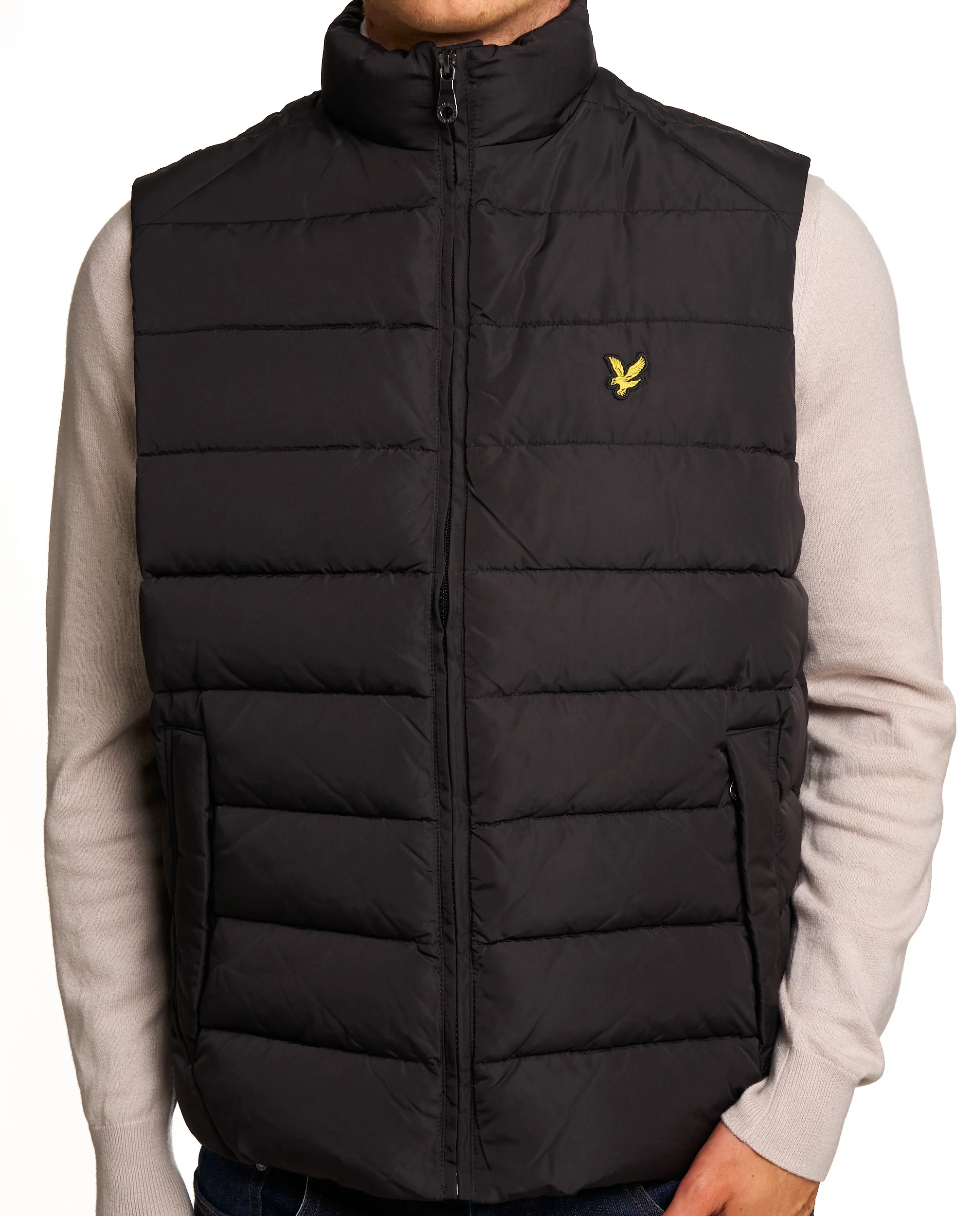 Lyle & Scott Quilted Gilet Jet Black - Image 3