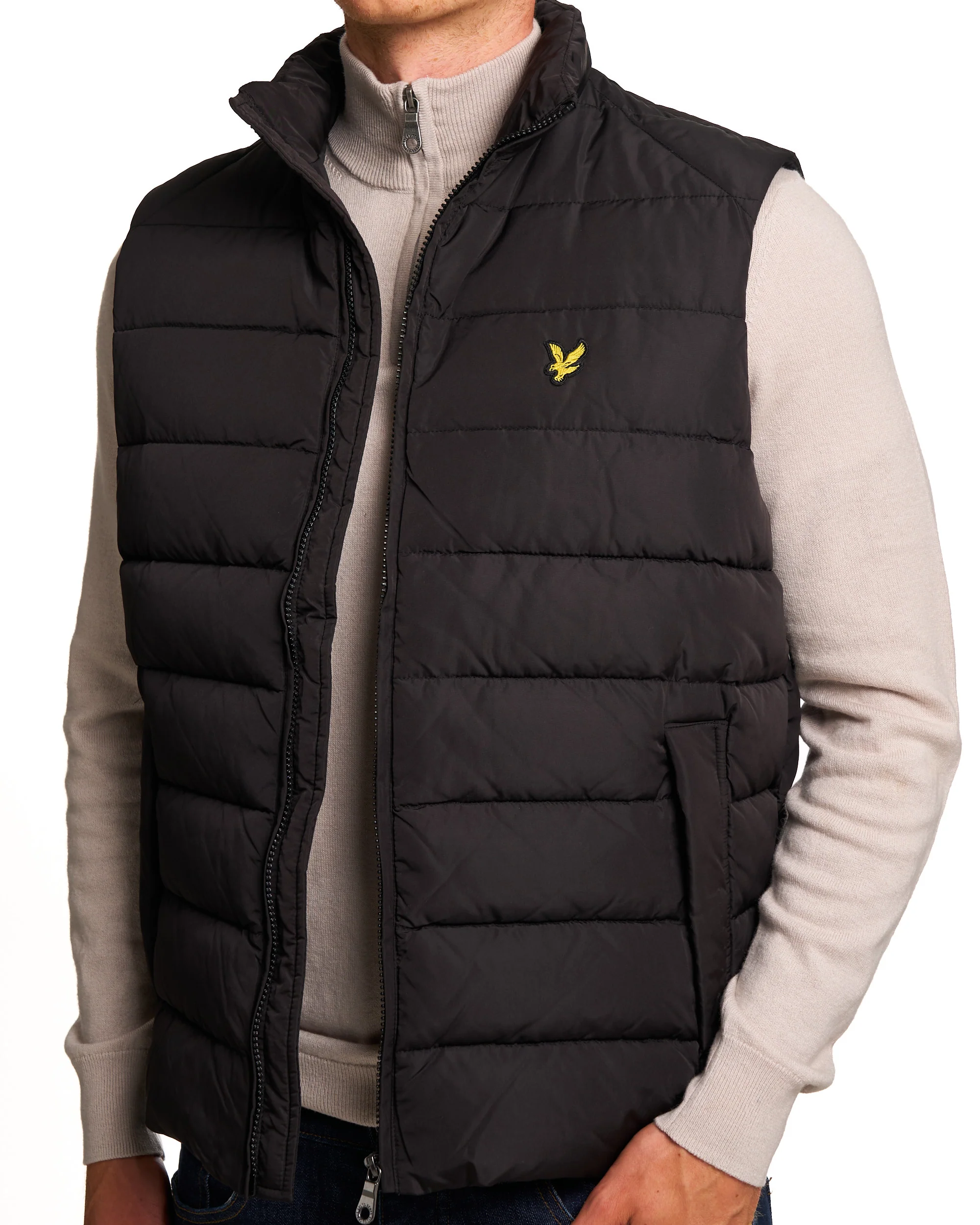 Lyle & Scott Quilted Gilet Jet Black - Image 4