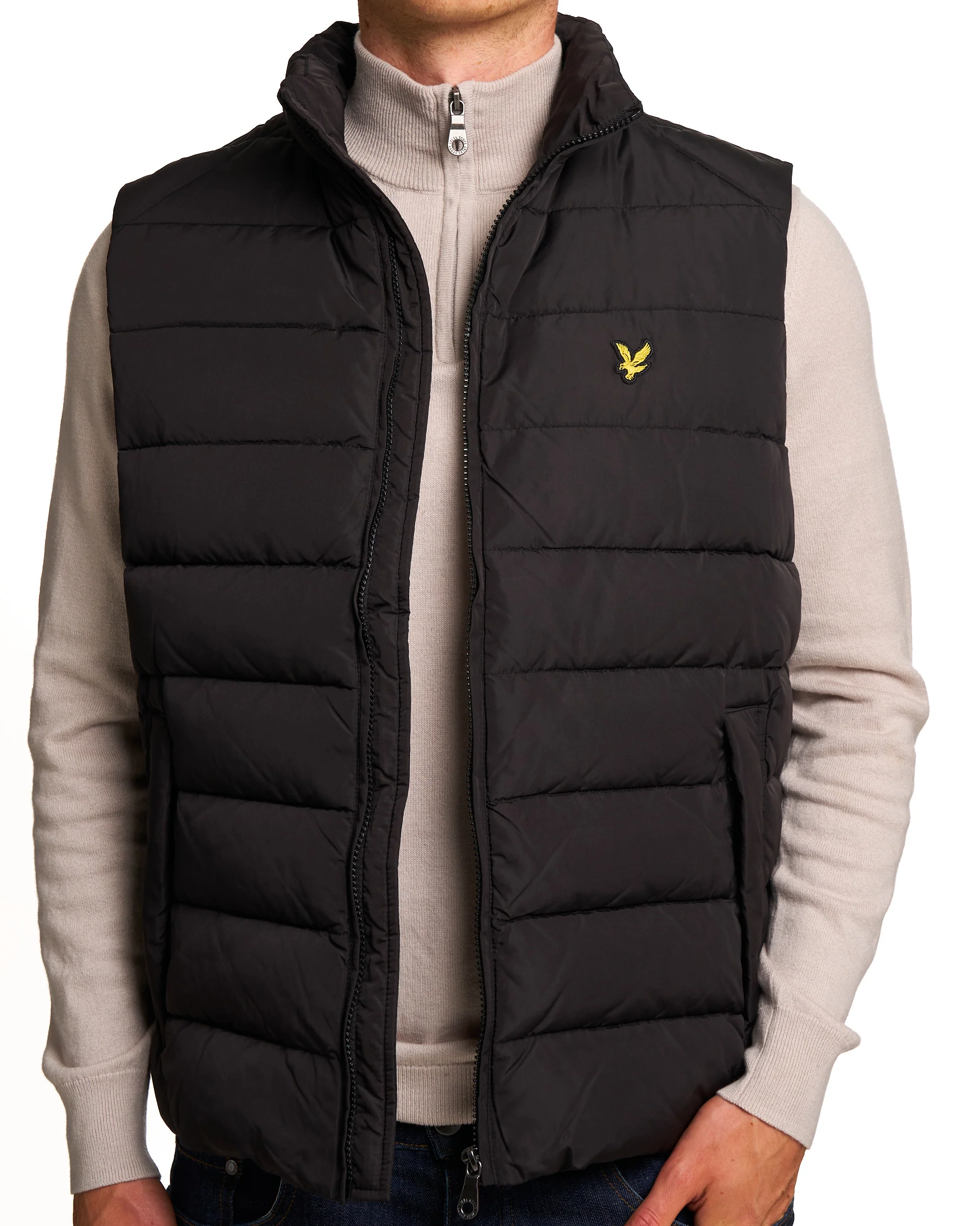 Lyle & Scott Quilted Gilet Jet Black - Image 5