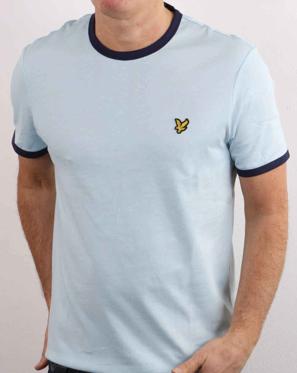 Lyle And Scott Ringer T Shirt Deck Blue/Navy - Image 3