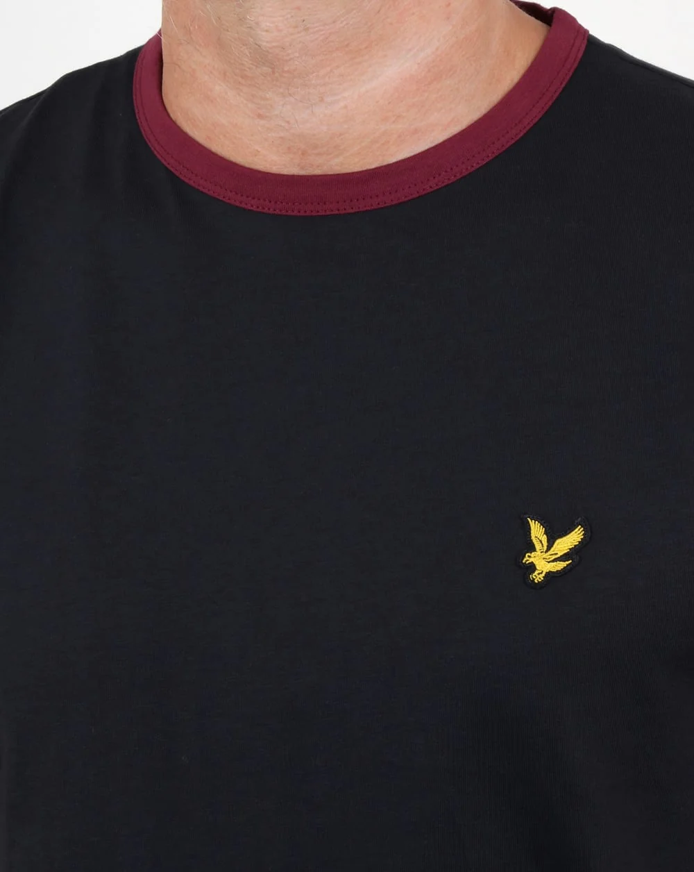 Lyle And Scott Ringer T Shirt True Black - Image 2