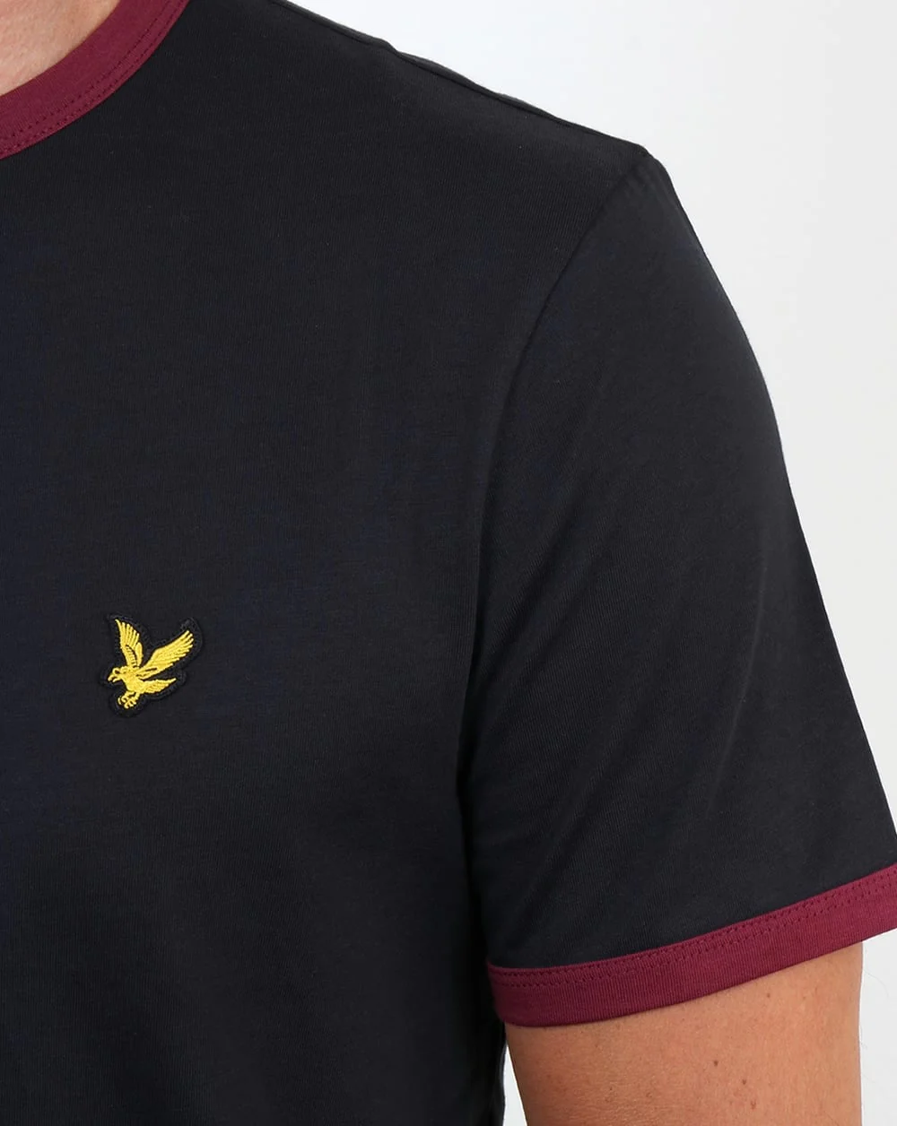 Lyle And Scott Ringer T Shirt True Black - Image 3