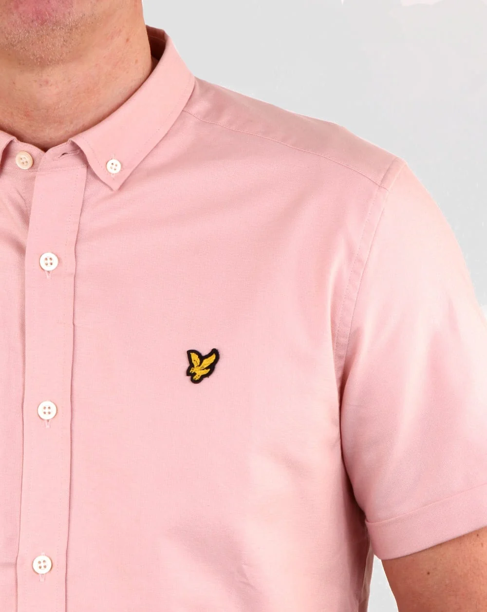 Lyle And Scott Ss Oxford Shirt Dusty Pink - Image 2