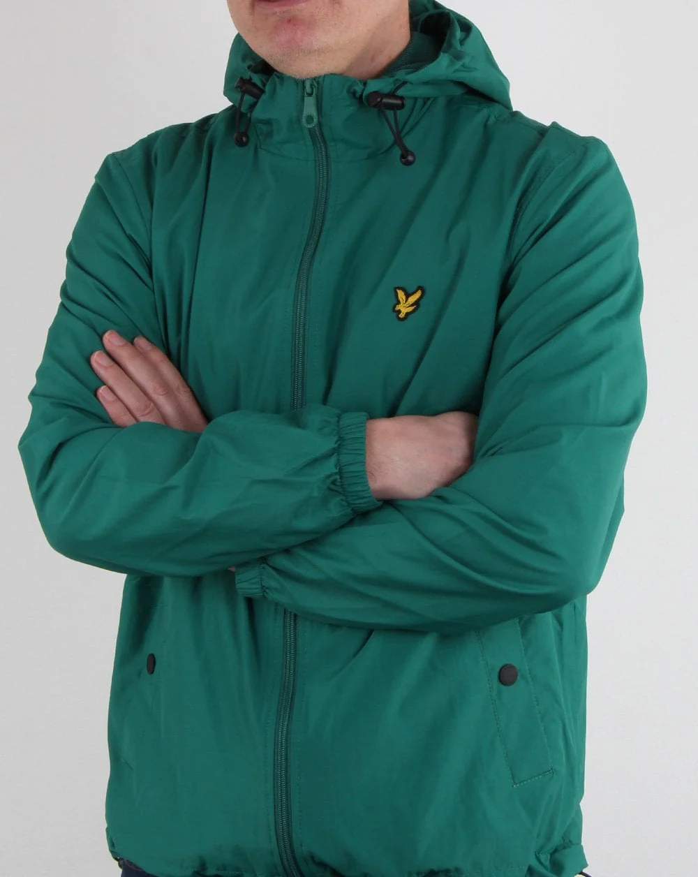 Lyle And Scott Zip Through Hooded Jacket Alpine Green - Image 3