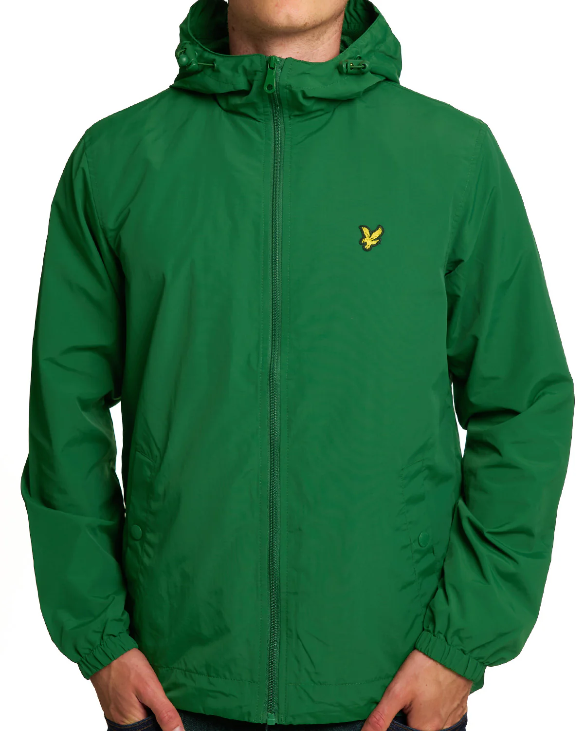 Lyle & Scott Zip Through Hooded Jacket Clover Green - Image 6