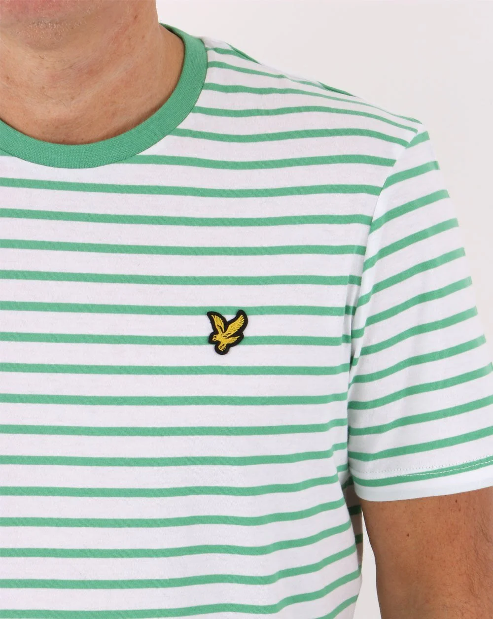 Lyle & Scott Breton Stripe T-shirt Green - Image 2