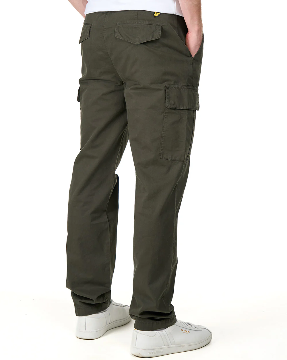 Lyle & Scott Cargo Pocket Trouser Olive Green - Image 4