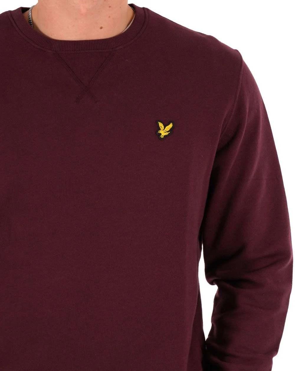 Lyle & Scott Crew Neck Sweatshirt Burgundy - Image 2