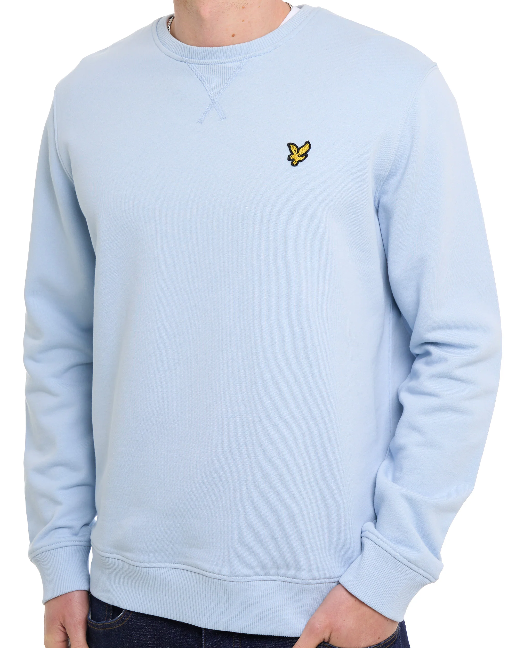 Lyle & Scott Crew Neck Sweatshirt Opal Blue - Image 2