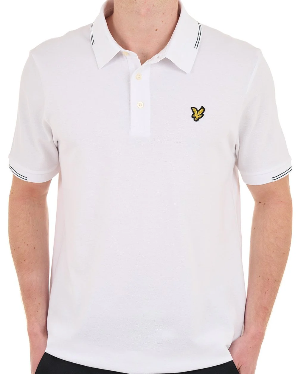 Lyle & Scott Fine Tipped Polo Shirt White - Image 2