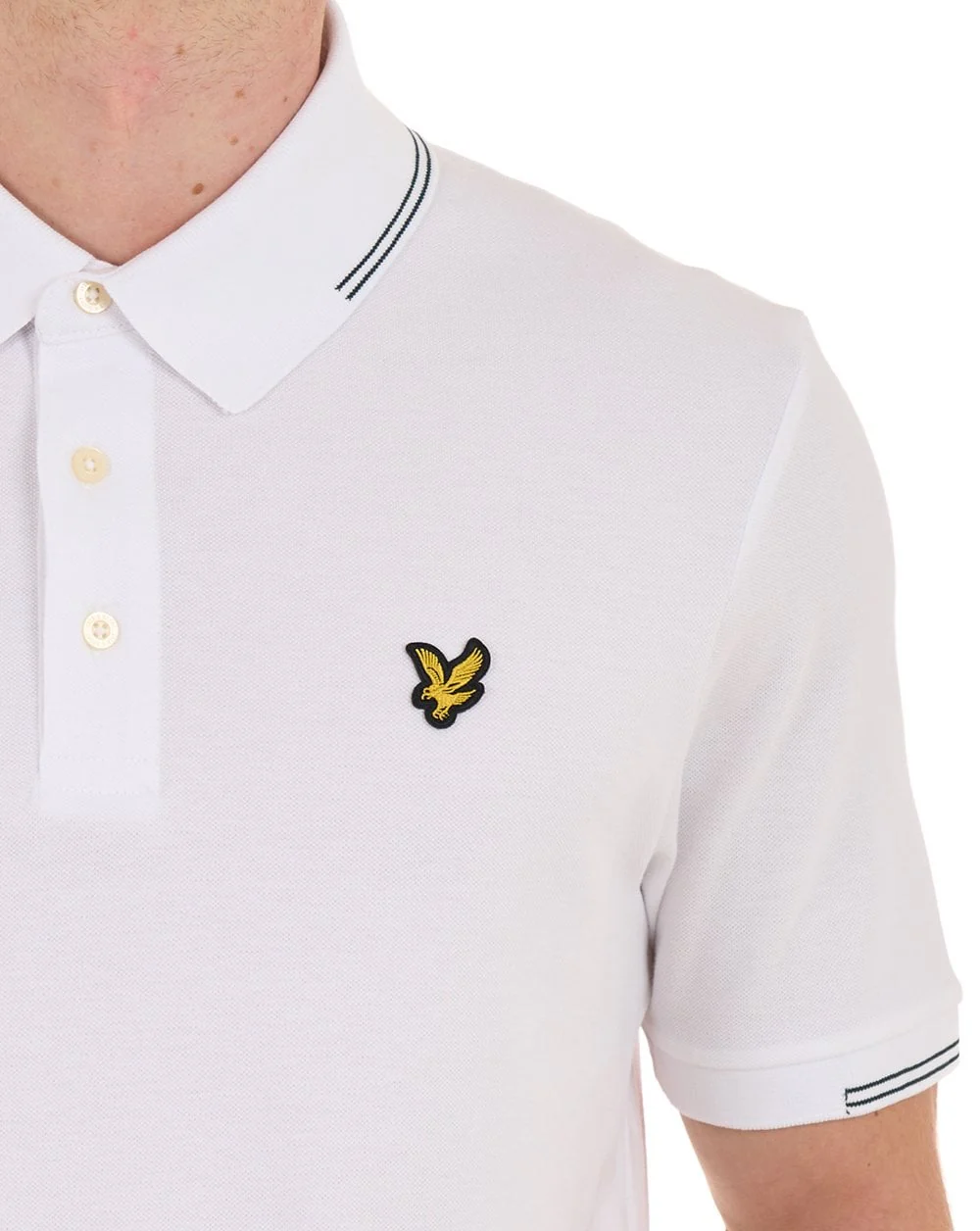 Lyle & Scott Fine Tipped Polo Shirt White - Image 4