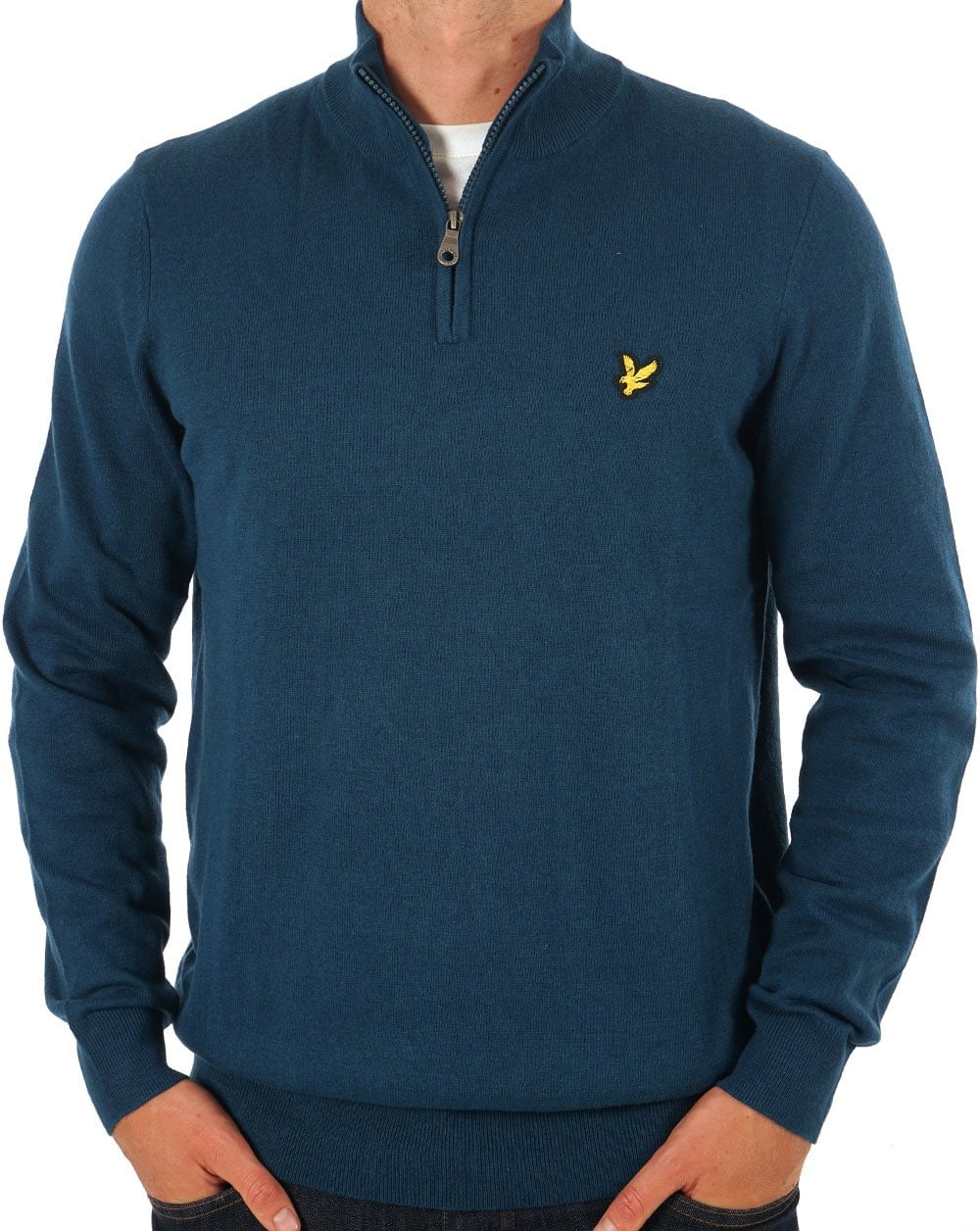 Lyle & Scott Merino Quarter Zip Jumper Apr - Image 2