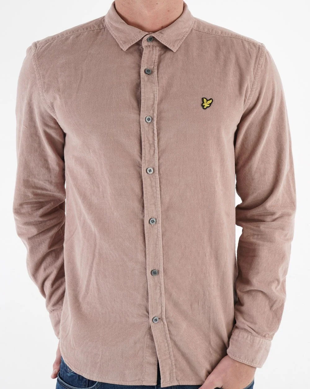 Lyle & Scott Needle Cord Shirt Mauve Dusk