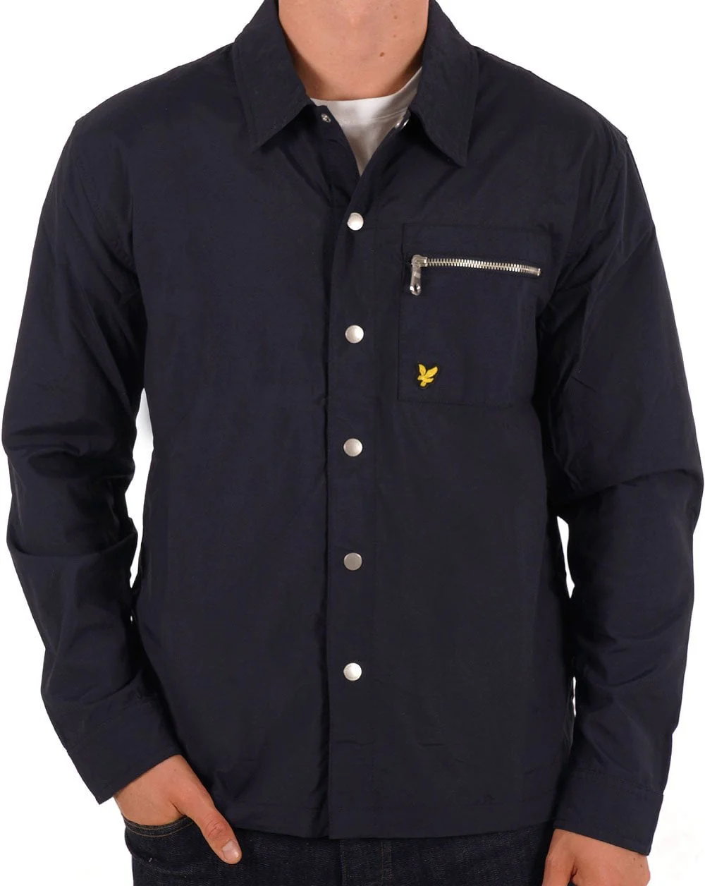 Lyle & Scott Nylon Overshirt Dark Navy - Image 3