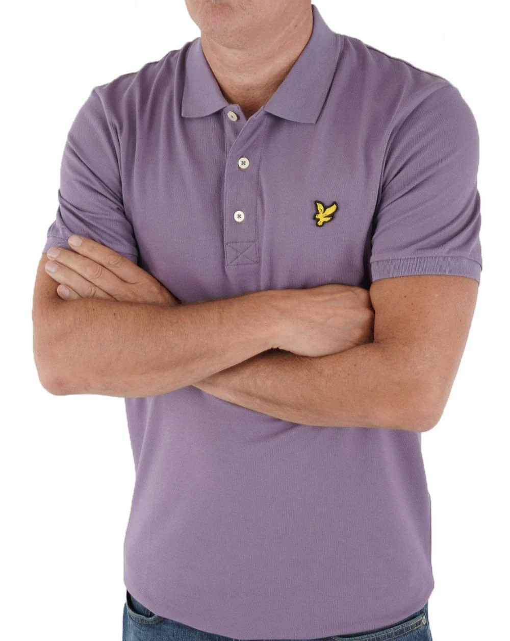 Lyle & Scott Polo Shirt Purple - Image 3