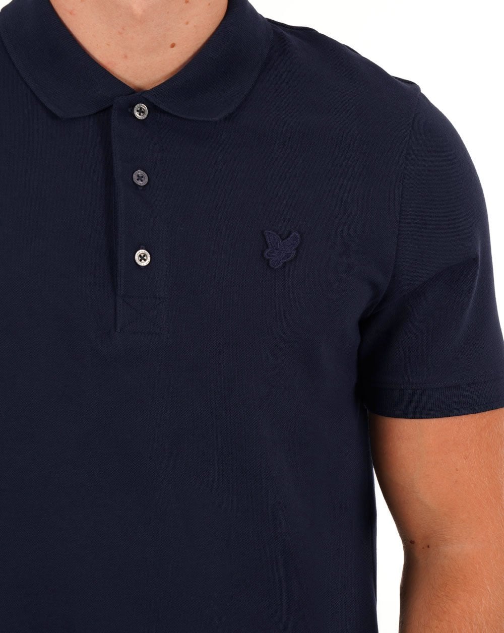 Lyle & Scott Tonal Polo Shirt Dark Navy - Image 2